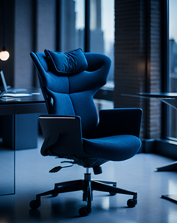 KREA AI space blue directional and office chair in...