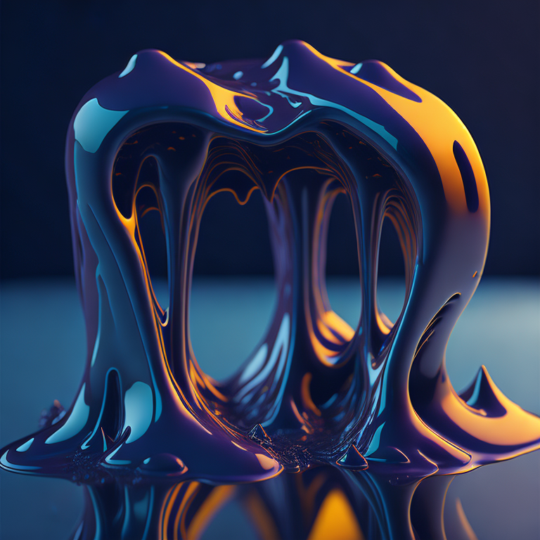 KREA AI macro letter of melting jelly neo pop surrealist,