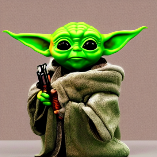 Baby Yoda as a gangster, made by Randy Bishop, trending on artstation, 8k, hyperdetalied,