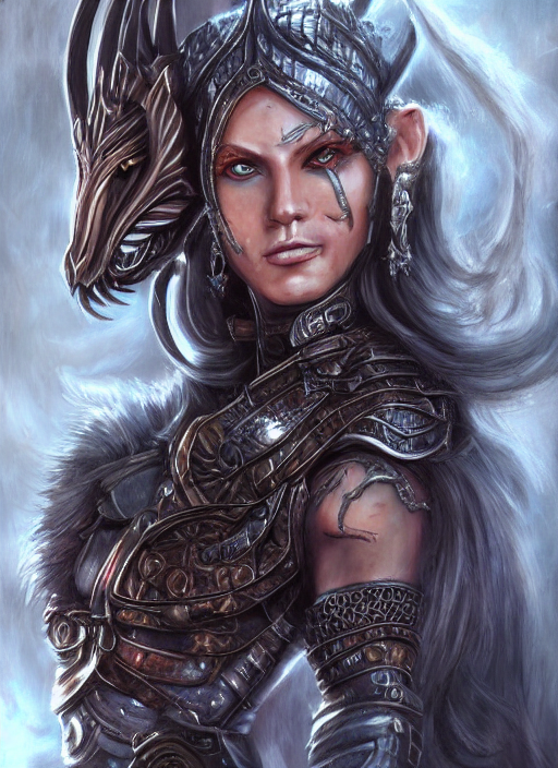 a higly detailed airbrush fulll - size portrait painting of a fantasy character, fantasy portrait, pinterest, baldur's gate, dynamic lighting, ambient lighting, deviantart