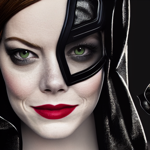 Emma Stone as Catwoman, promo material, XF IQ4, 150MP, 50mm, F1.4, ISO 200, 1/160s, natural light, Adobe Photoshop, Adobe Lightroom, Photolab, Affinity Photo, PhotoDirector 365