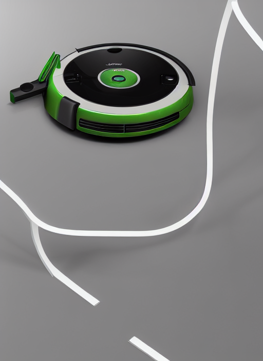 A Roomba with a four robot spider legs, 3D Product, professional render, studio quality, octane render
