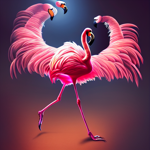 developing into a feathered flamingo, covered in feathers, wings, flight, surreal, fantasy, intricate, surgeon, doctor, operation theater, elegant, dramatic lighting, emotional, symbolic metaphor, highly detailed, lifelike, photorealistic, digital painting, artstation, concept art, sharp focus, illustration
