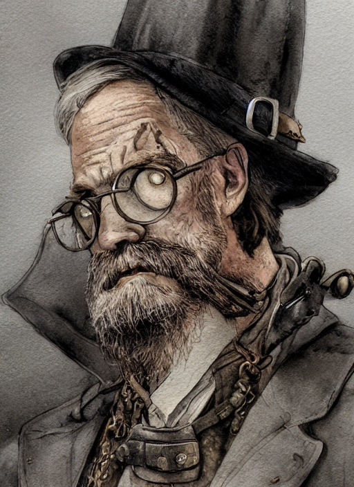 portrait, Steampunk Amish, watercolor, dramatic lighting, cinematic, establishing shot, extremly high detail, foto realistic, cinematic lighting, pen and ink, intricate line drawings, by Yoshitaka Amano, Ruan Jia, Kentaro Miura, Artgerm, post processed, concept art, artstation, matte painting, style by eddie mendoza, raphael lacoste, alex ross
