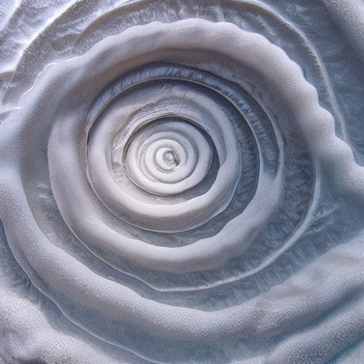 spiral fused foam, water wave ocean, photography, photorealistic,