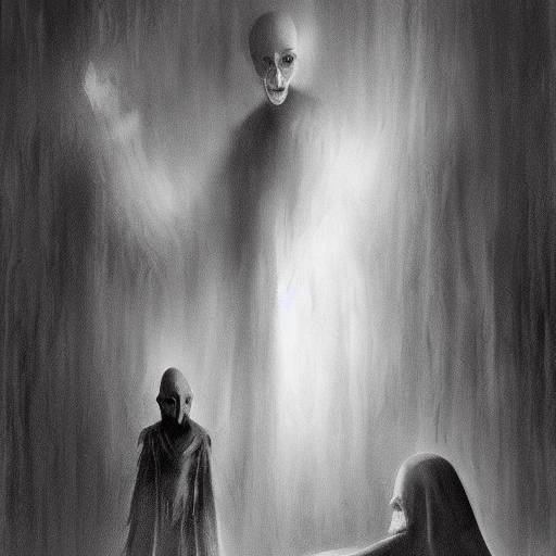 nosferatu staying near body of dead woman, scary, dark, misty, at night, 8 k, detailed, concept art, trending on artstation