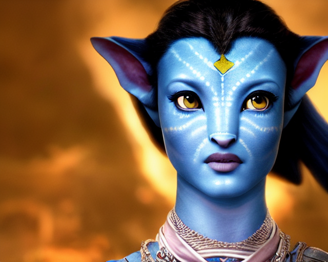 a photo of aishwarya rai as a character in the avatar, hyper realistic face, beautiful eyes, cinematic, long shot, hyper detailed, 8 5 mm photograph, 8 k resolution, film still, sharp lens, wide lens