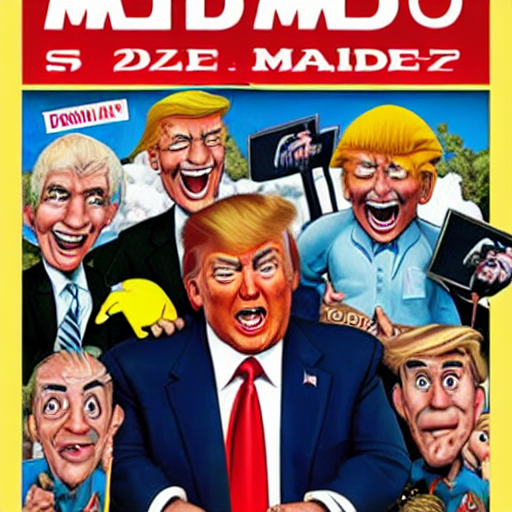Donald Trump on the cover of MAD MAGAZINE coverart stly Al Gaffee