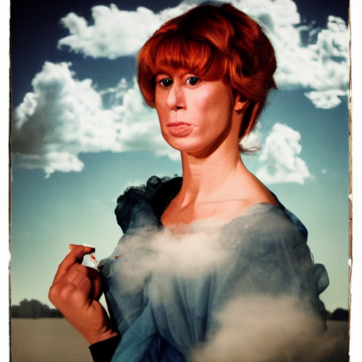 A Cindy Sherman self portrait of a cloud
