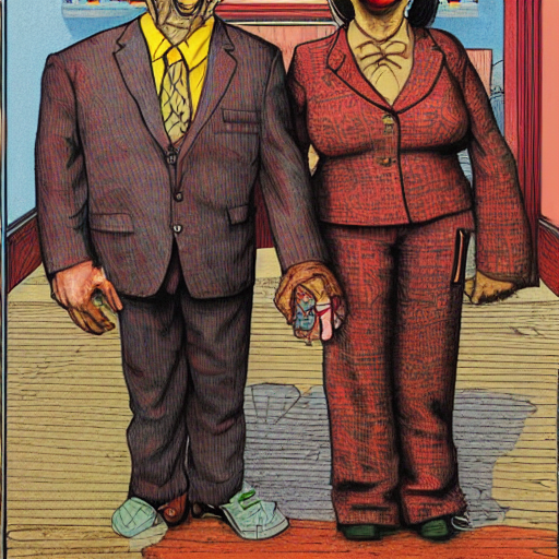 The Artwork of R. Crumb and his Cheap Suit Aunt Jamima tells you to eat pancakes and syrup, pencil and colored marker artwork, trailer-trash lifestyle