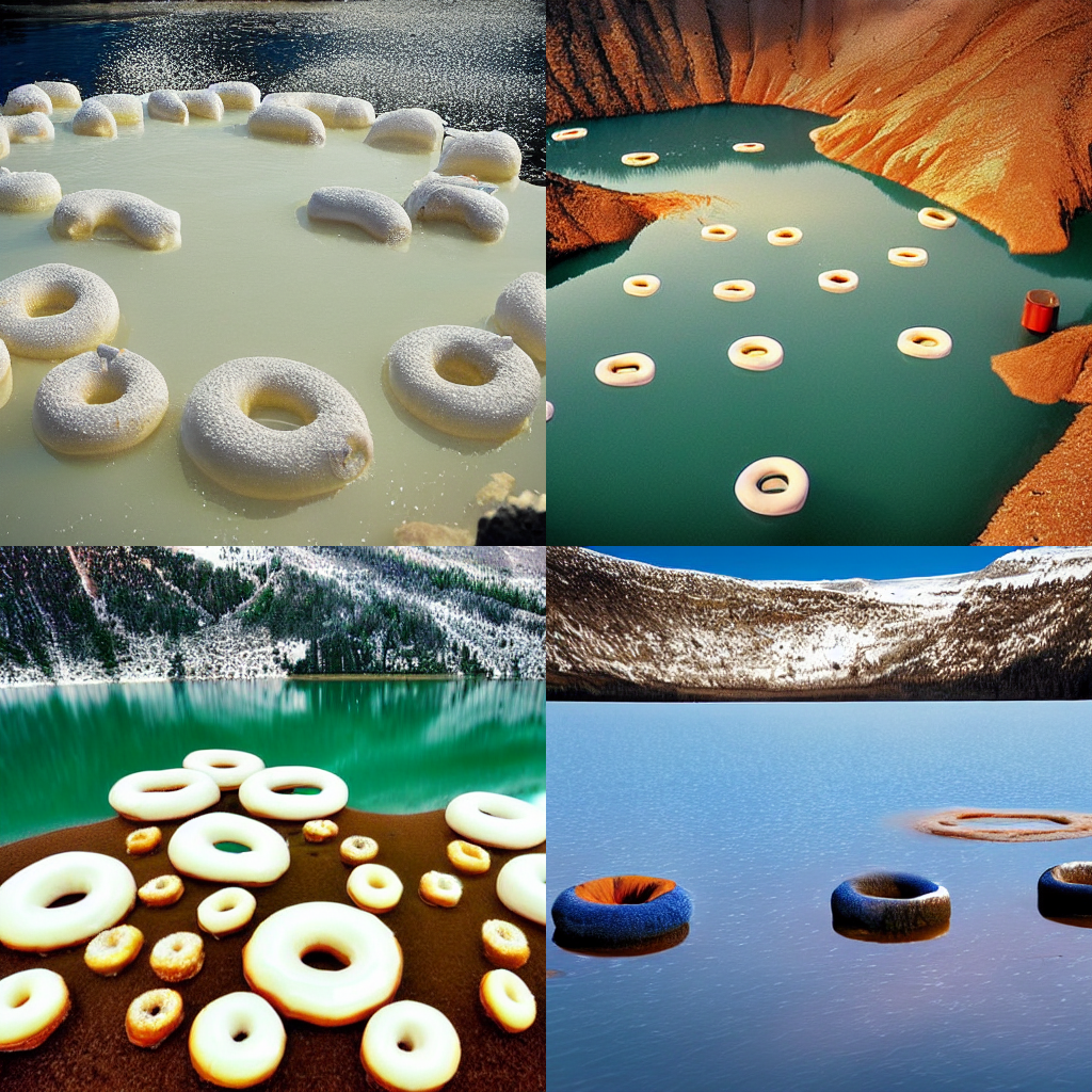 Lake made of milk and donuts National Geographic Photo