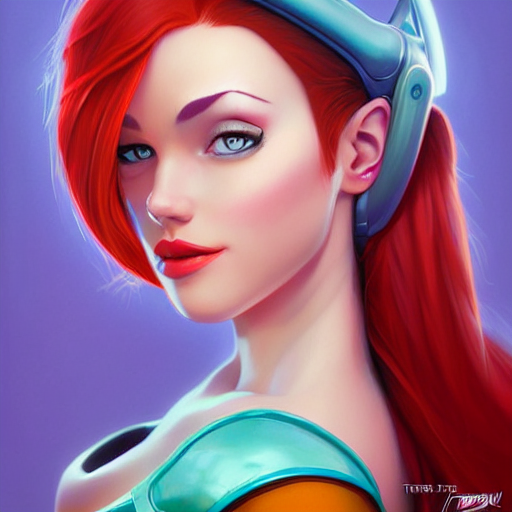lofi katarina from league of legends portrait, Pixar style, by Tristan Eaton Stanley Artgerm and Tom Bagshaw.