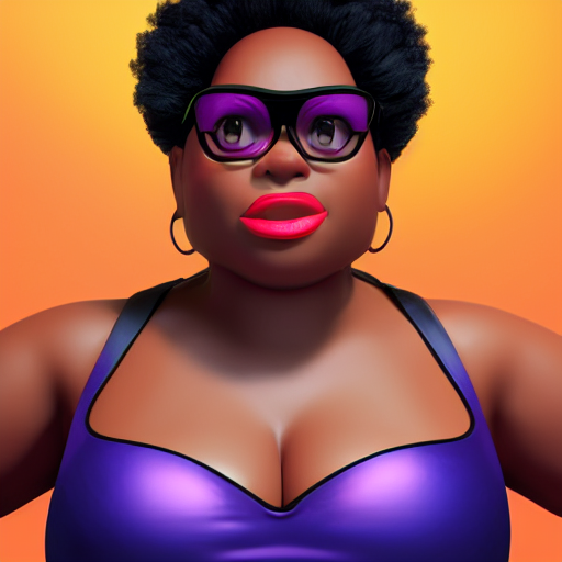 high quality still of black bbw woman, 3d, in the style of pixar, comic book style, gym, highly detailed, 16k resolution, octane renderer, coherent