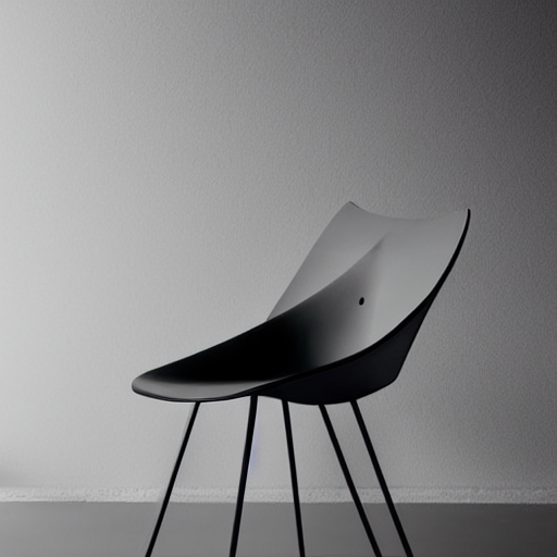modern chair inspired by the f 1 1 7 nighthawk, designed by zaha hadid, product image, photography