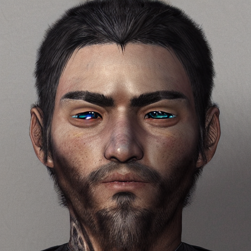 a close up realistic portrait of a demon slayer man, trending on artstation