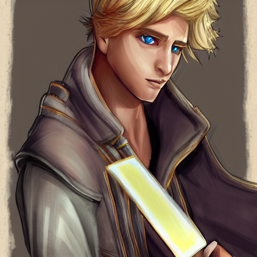 A blonde boy fantasy thief in a fantasy setting, epic fantasy art style