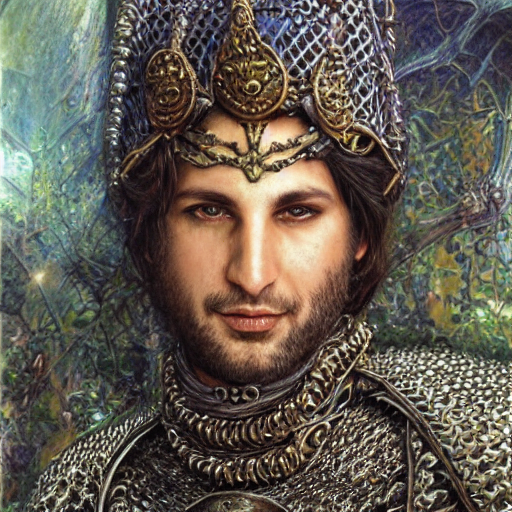 portrait, bachir gemayel wearing chain mail, high fantasy, intricate, elegant and proud, highly detailed, very realistic centered, smooth, sharp focus, detailed face, art by donato giancola and brian froud