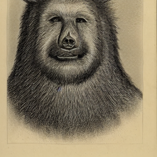 a detailed portrait of a hairy humanoid creature with a bear like face - h 1 0 2 4