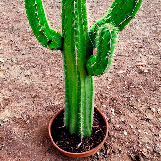 a cactus having a poo