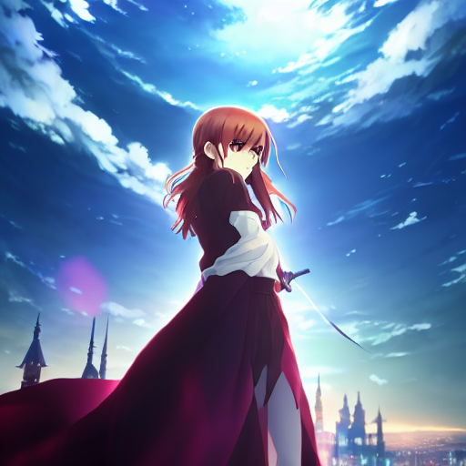 emma watson, heavens feel movie, demon slayer, ufotable, kyoani, high quality, artstation, key visual, cinematic, city background, night time, rooftop, fate stay night, unlimited blade works, greg rutkowski, high resolution, dynamic pose, extreme close up, rin outfit, anime, high angle, high budget