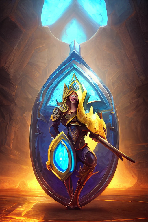 shield fantasy epic legends game icon stylized digital illustration radiating a glowing aura global illumination ray tracing hdr fanart arstation by ian pesty and katarzyna da „ bek - chmiel