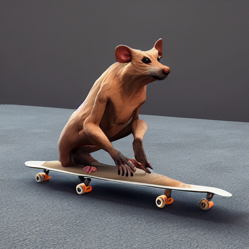 [Half man half rat half dog on a skateboard, trending on artstation and unrealengine]