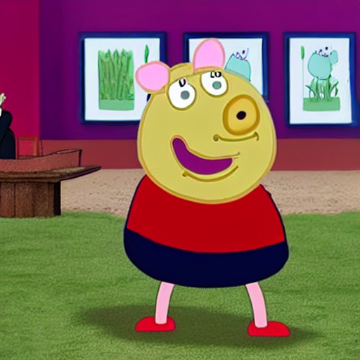 still image of boris johnson as a character in peppa pig show