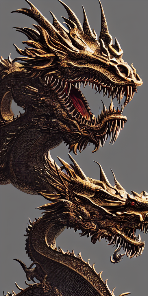 a beautiful obverse portrait render of a single huge chinese dragon, solid background, mechanical, metal, model design, fine texture structure, hyper detailed, perfect shadows, fierce eyes, atmospheric lighting, 3 d render, the style of pascal blanche and sparth juan zigor samaniego, paul pepera pablo roldan, denoise, alone, 4 k hd