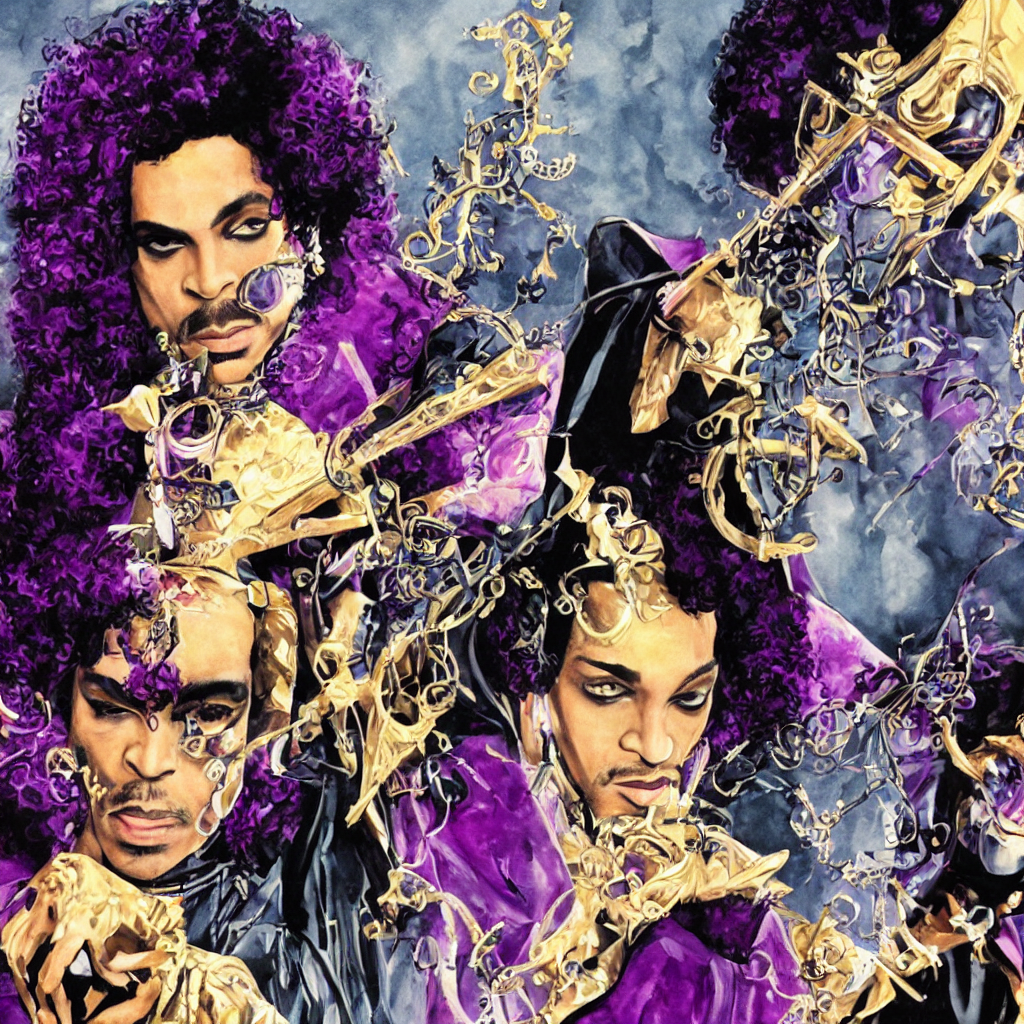a highly detailed portrait of prince as gemini in a batman film
