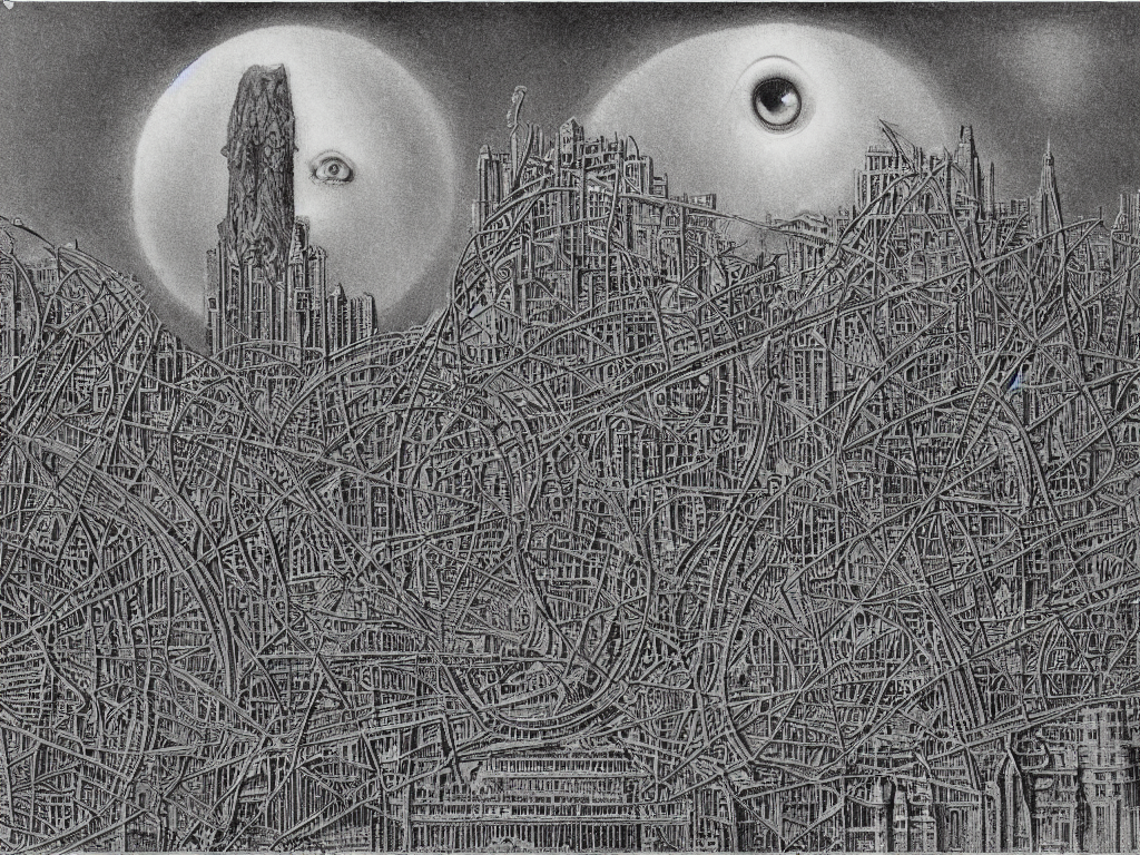 KREA AI - Transversal view of the anatomy of the eye. Megalo