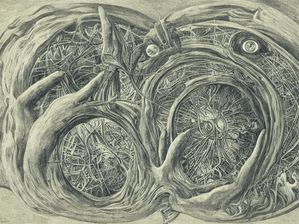 KREA AI - Transversal view of the anatomy of the eye. Megalo