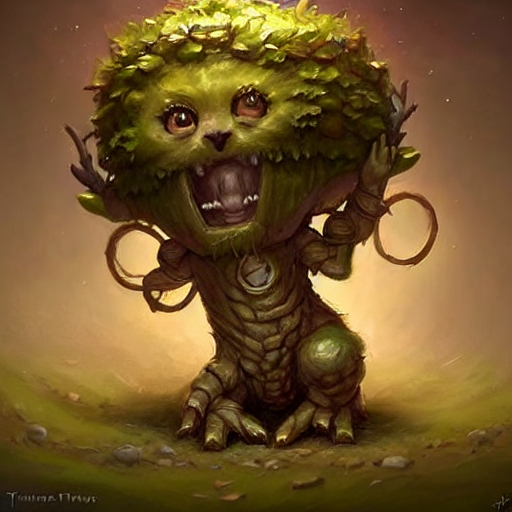 KREA AI - cute little humanoid tree!!!!!, bark!!!!!! skin, b...