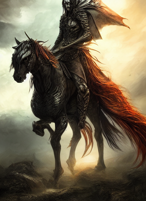 KREA AI - ultra detailed fantasy horseman of the apocalypse ...